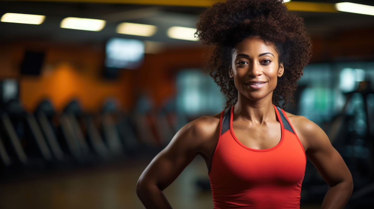 Mujer entrenando en el gimnasio LifeDomix